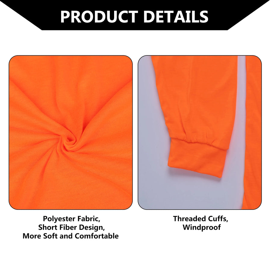 100% Polyester Fluorescent Reflective Safety Hoodie with Utility Pockets