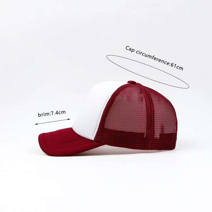 Polyester Cotton Mesh Machine Embroidery 5 Panel Trucker Cap