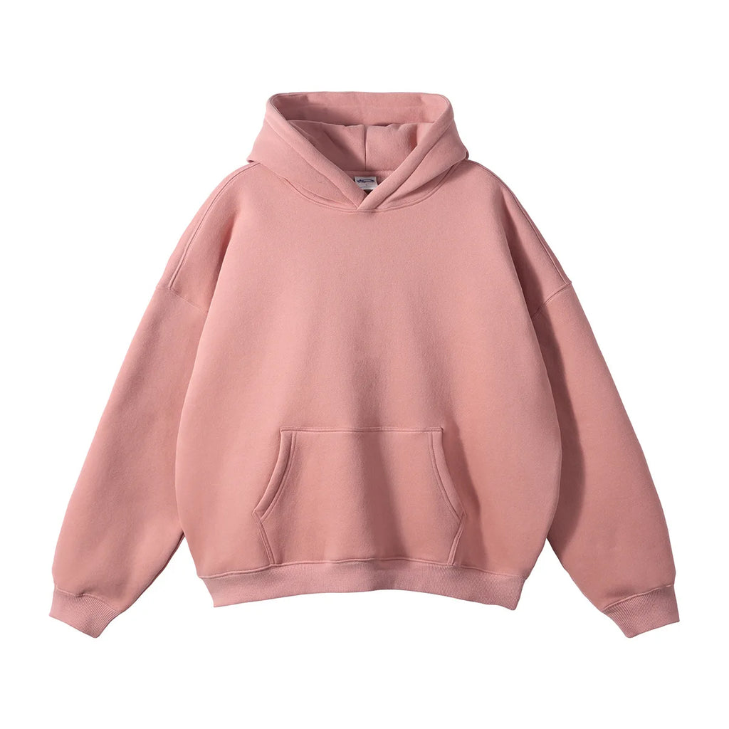 350gsm Polyester Cotton Screen Printing Drop Shoulder Pullover | Wholesale Custom Hoodies