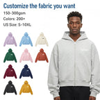 Custom Zip-Up Hoodie Polyester Cotton Blend | Puff Printing & Embroidery for Streetwear Brands | Wholesale Custom Hoodies  [F-20] SEO Description