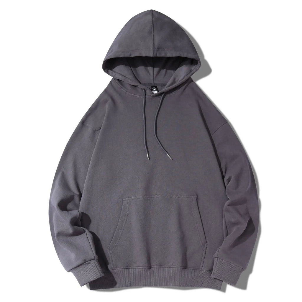 100% Cotton 350gsm Knit Pullover Hoodie