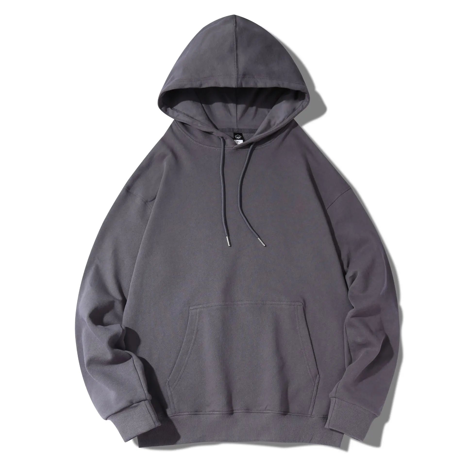 100% Cotton 350gsm Knit Pullover Hoodie