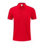 Customization Embroidery Logo 215Grams Knitted Polyester Embroidery Men Polo Shirt Work Uniform Clothes