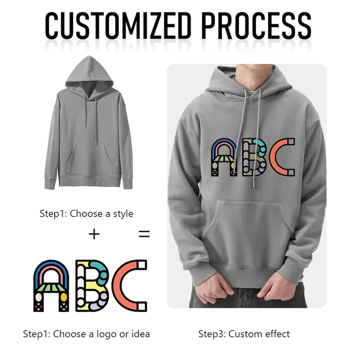 High Quality French Hoodie Heavy 100% Cotton Hoodie Pullover Sweatshirt Custom Logo Terry Blank Hoodies for Men