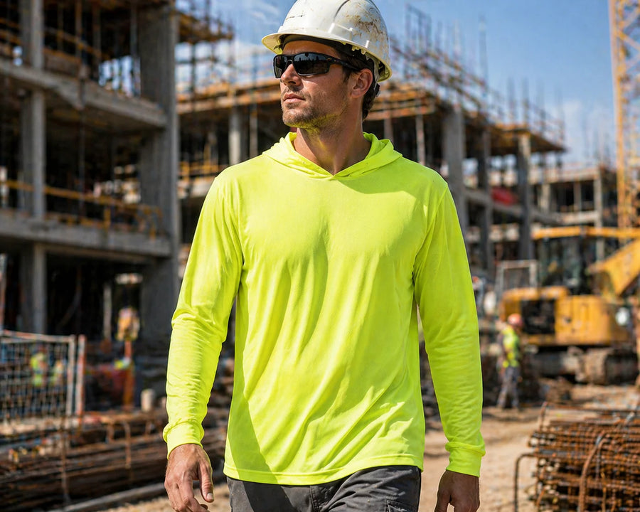 High-Visibility Birdseye Mesh Reflective Dry-Fit Safety Work T-Shirt