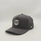 Wholesale Custom Structured Waterproof Laser Cut Hole Perforated Curved Brim 5 Panel Sport Baseball Hat for Outdoor Cycling