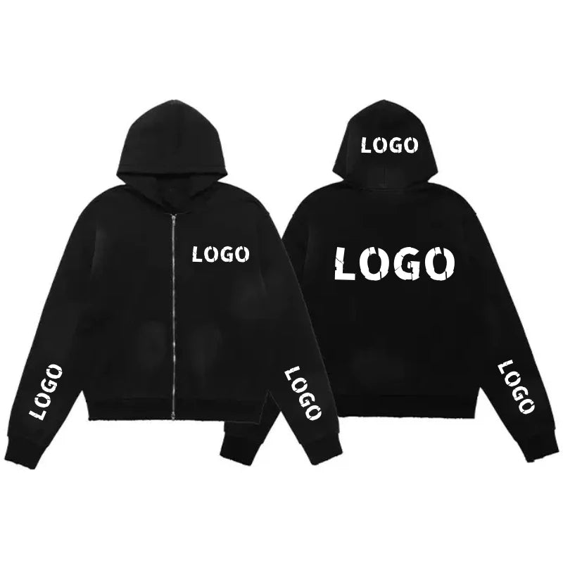 450gsm French Terry Heavyweight Zip Up Hoodie | Custom Blanks