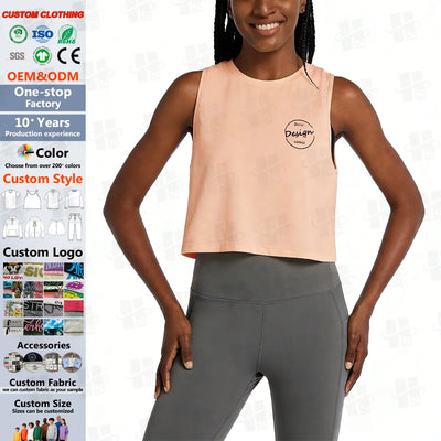 100% Cotton 130-300 GSM Screen Print Sportswear Wholesale Gym Ladies Tops