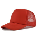 Custom Curved Brim 5 Panel Foam Trucker Cap | 100% Polyester Breathable Unisex Hat | Bulk OEM Wholesale