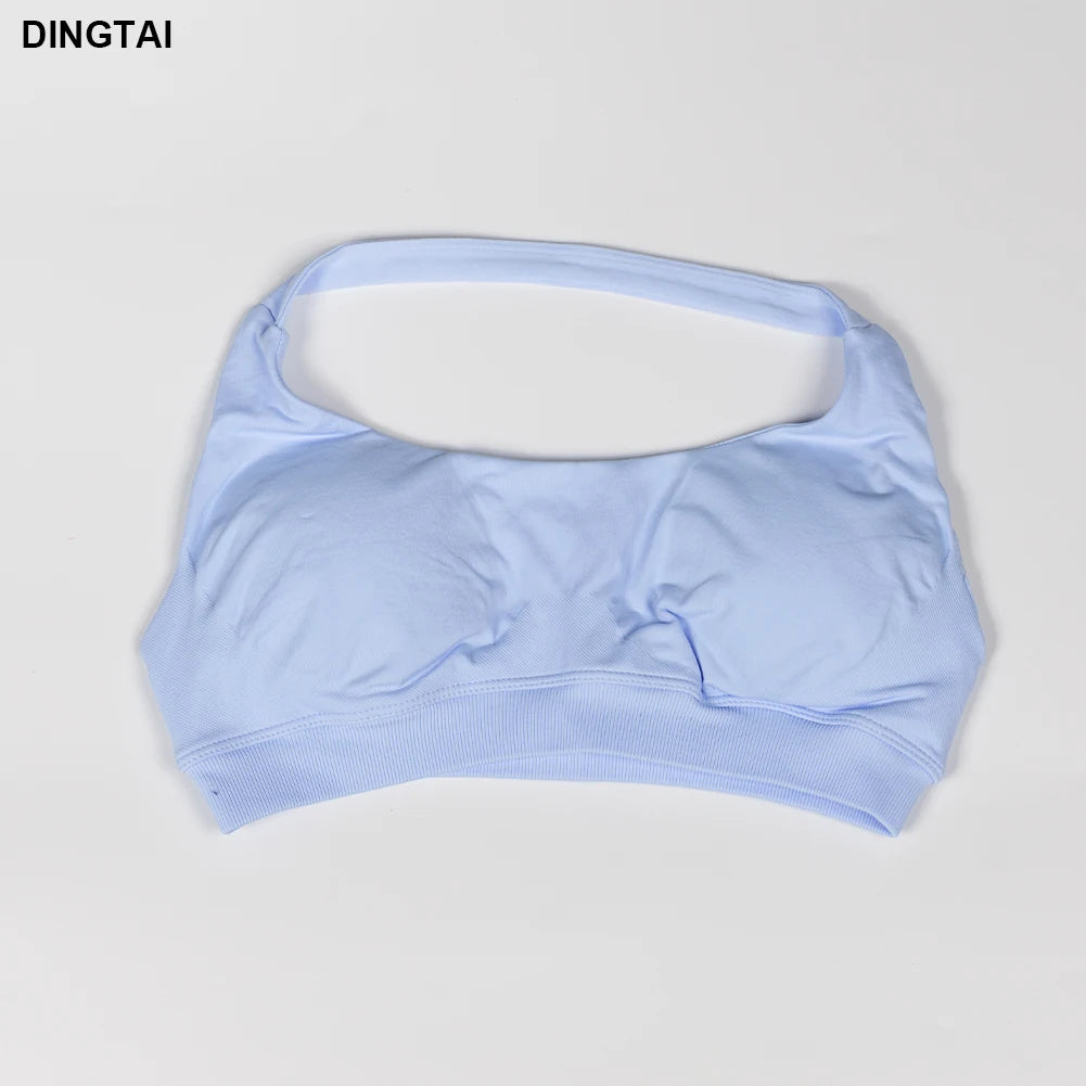 Seamless Ribbed Nylon-Spandex Women's Gym Set 2-Piece Sports Bra and Leggings
