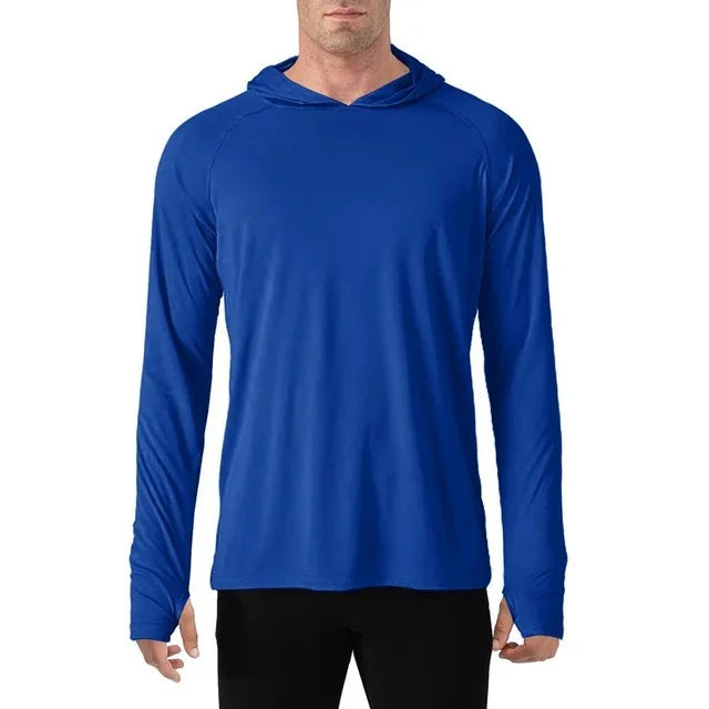 145g Knitted 100% Polyester Long Sleeve Fishing Shirt Men Rash Guard