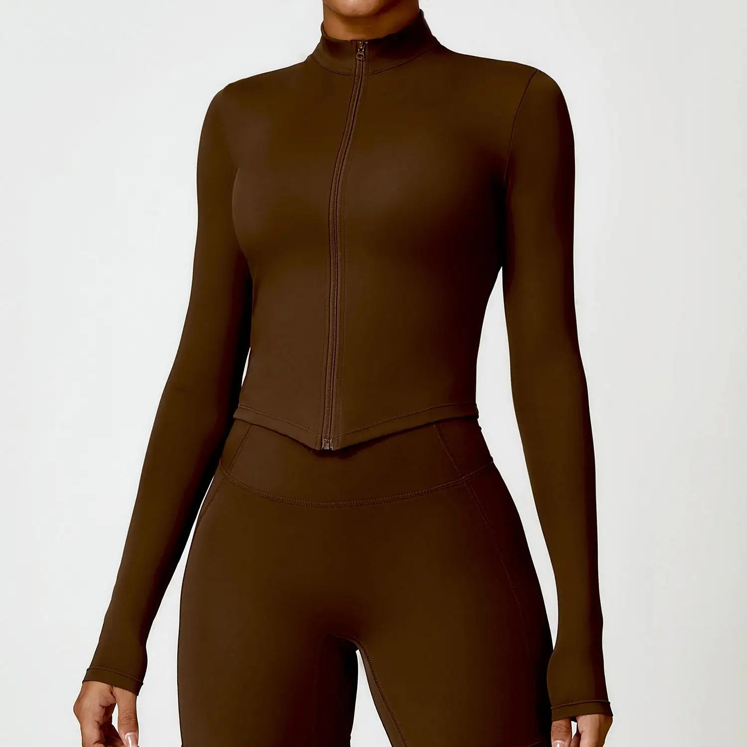 Nylon Spandex Blend Seamless Knit Workout Set