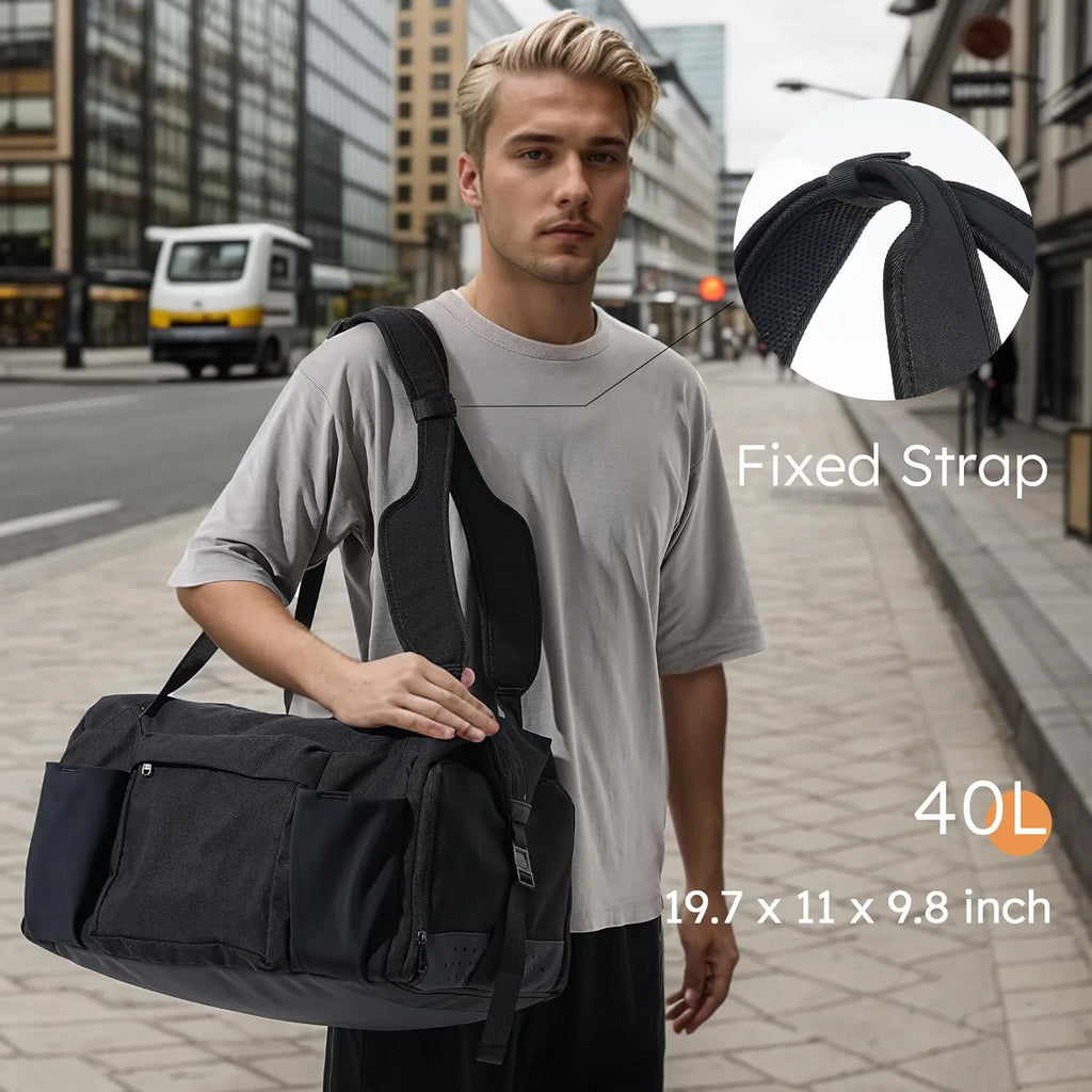 Nylon Coated Convertible Weekender Bag