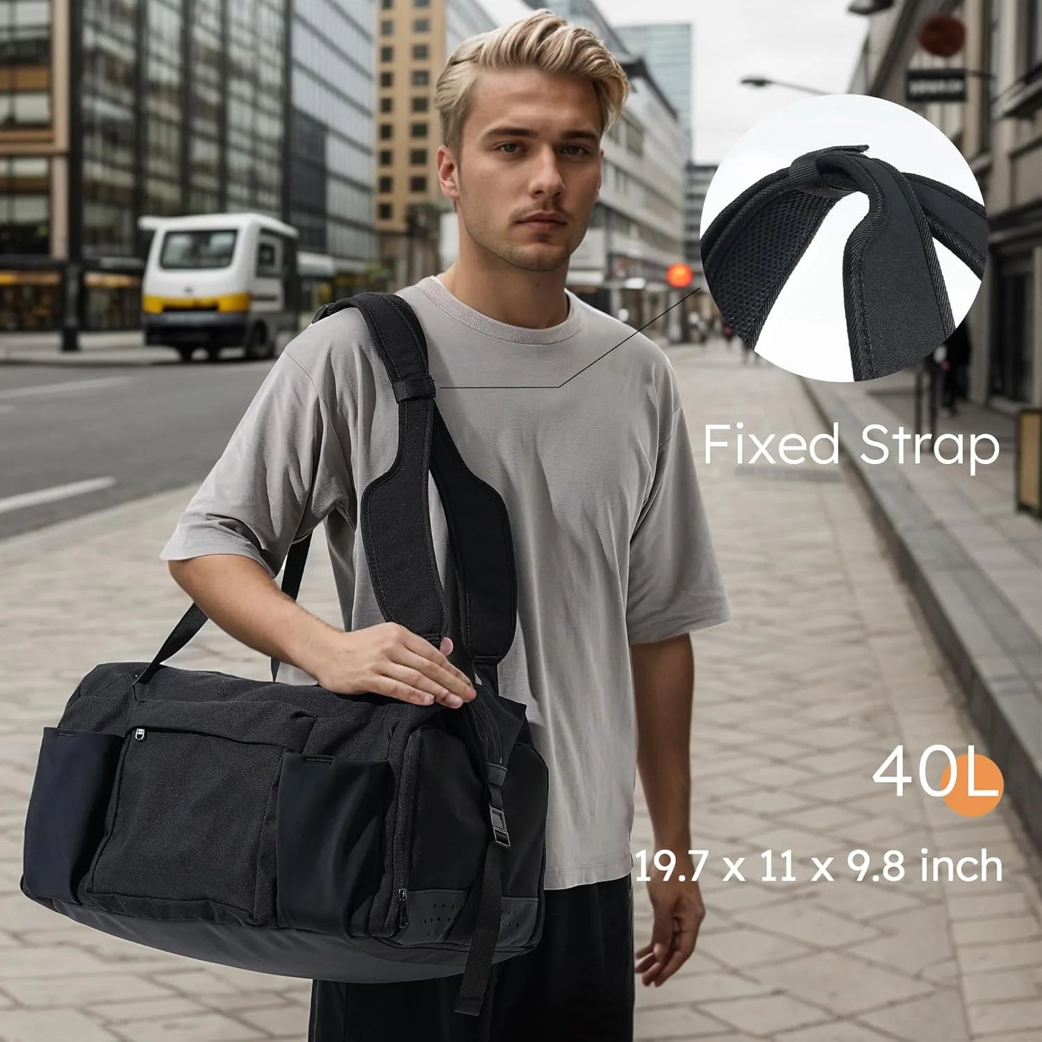 Nylon Coated Convertible Weekender Bag