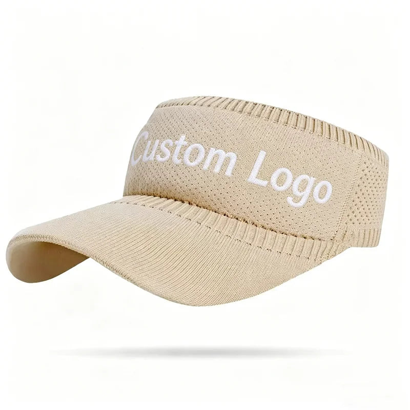 Cotton Mesh Sun Visor Hat with Wind Bug Deflectors Custom Logo Wholesale
