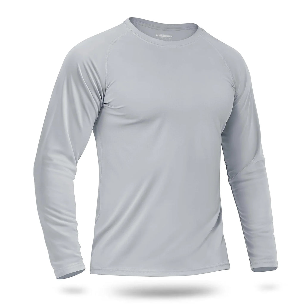 Custom LOGO Men's Sun Protection T-Shirt 145g Polyester Long Sleeve Sun Protection T-Shirt Bulk Wholesale