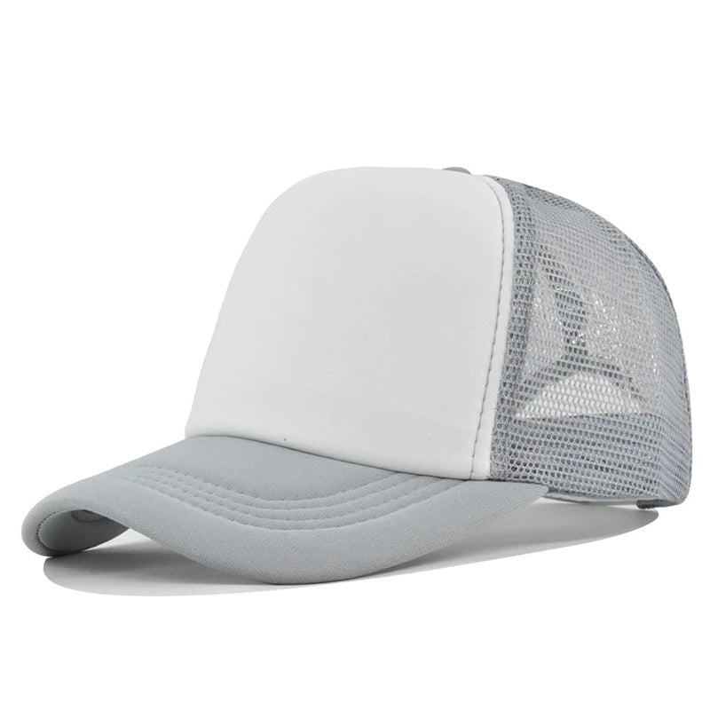 Custom Curved Brim 5 Panel Foam Trucker Cap | 100% Polyester Breathable Unisex Hat | Bulk OEM Wholesale