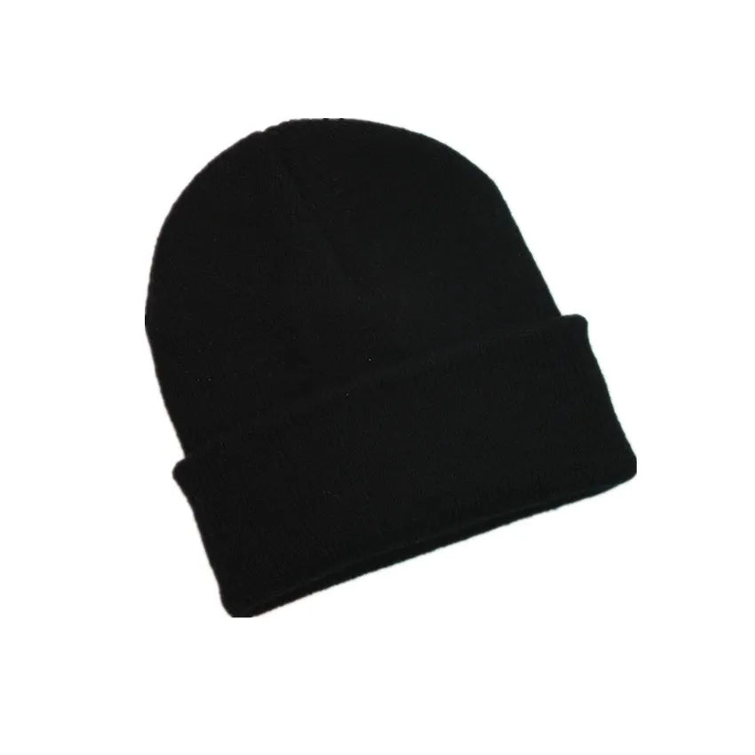 100% Acrylic Jacquard Fabric Custom Logo Striped Winter Ski Traveling Beanie Hats