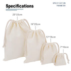 Cotton Canvas Value Drawstring Pouches
