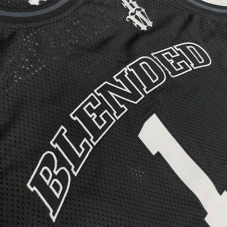 Polyester Mesh Knit Retro Basketball Jersey