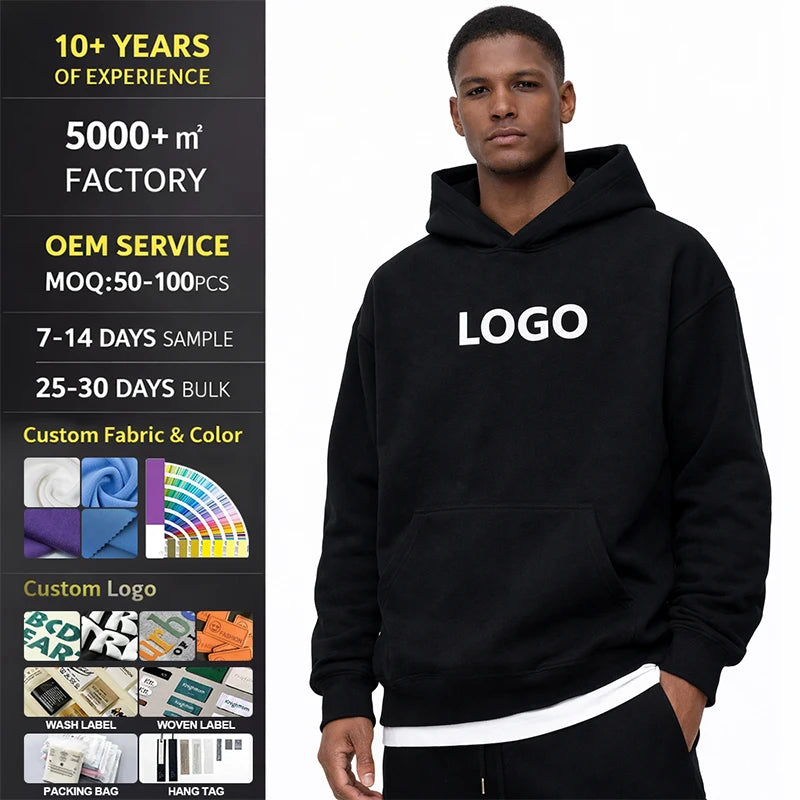 Cotton Knit Heavyweight Pullover Hoodie