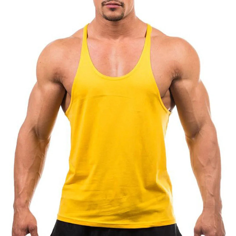 180 Grams Spandex Cotton Knitted Embroidery Tank Top | Custom Gym Bodybuilding Sports Singlet