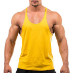 180 Grams Spandex Cotton Knitted Embroidery Tank Top | Custom Gym Bodybuilding Sports Singlet