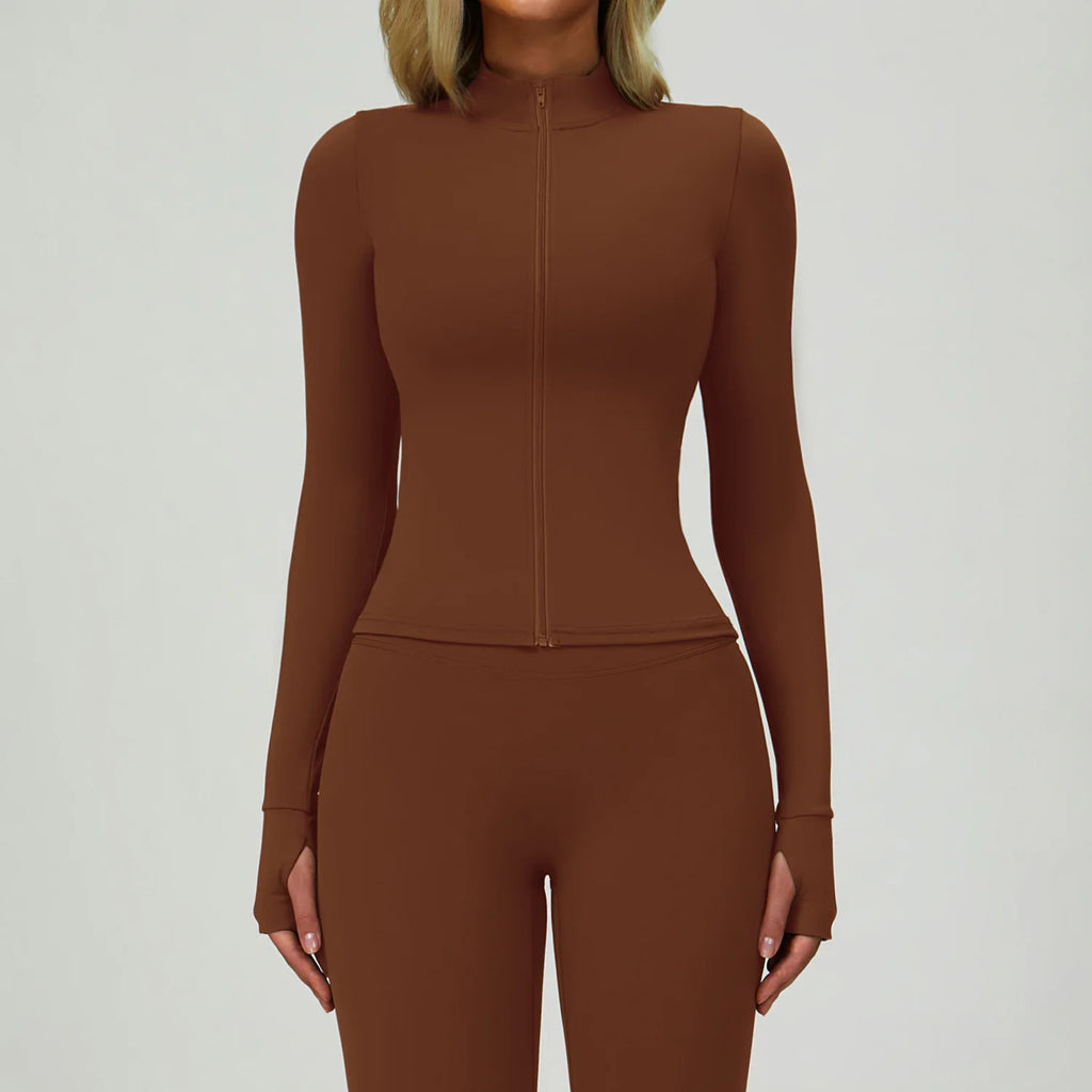 Nylon-Spandex Interlock Flatlock-Stitched 4-Piece Sports Gym Set