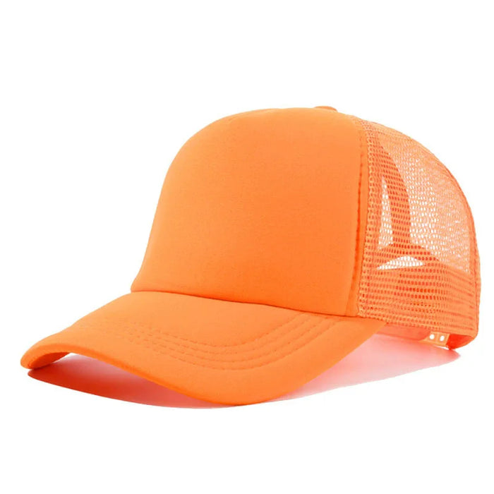 Custom Curved Brim 5 Panel Foam Trucker Cap | 100% Polyester Breathable Unisex Hat | Bulk OEM Wholesale