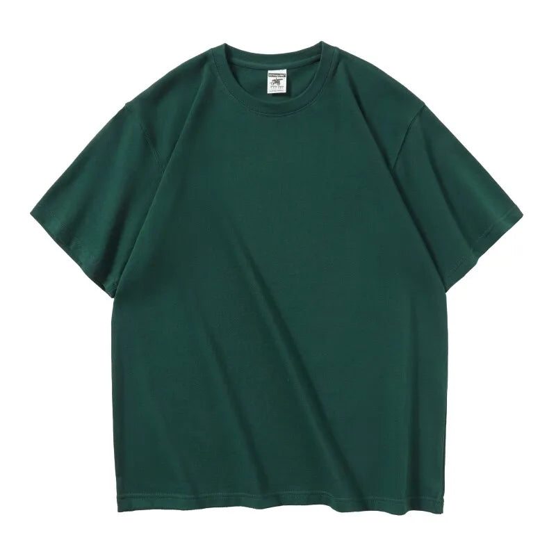 350gsm Sense Heavy Cotton Embossed T Shirts with Custom Embossing Logo for Men