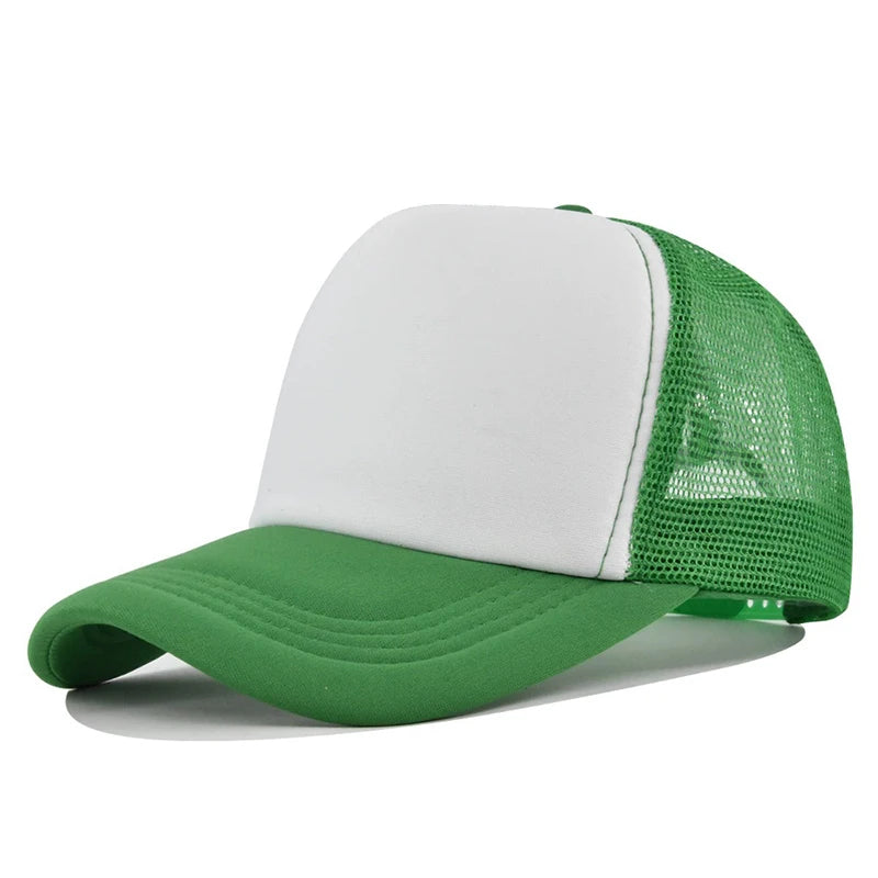 Custom Curved Brim 5 Panel Foam Trucker Cap | 100% Polyester Breathable Unisex Hat | Bulk OEM Wholesale