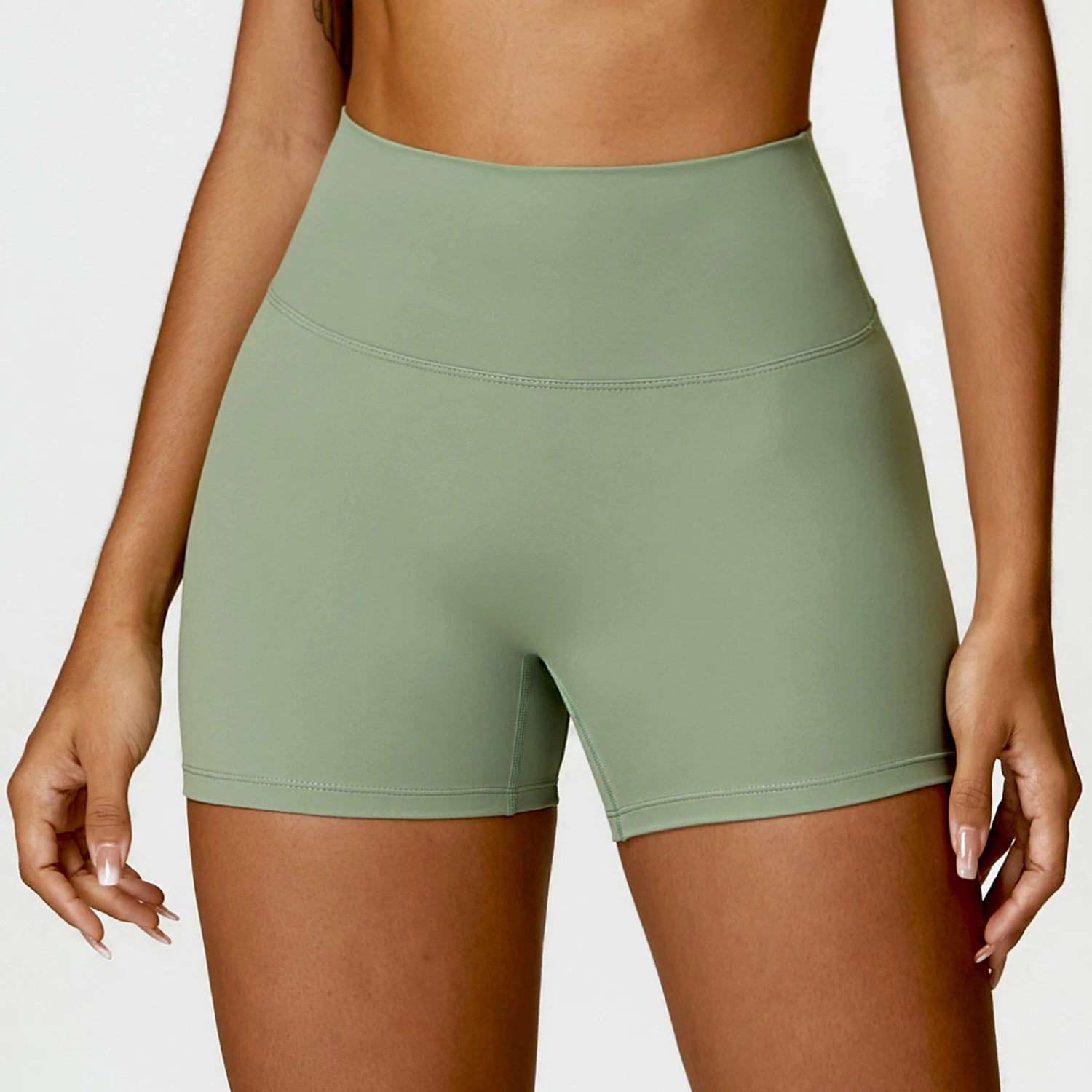 Nylon Spandex Seamless Knitted Scrunch Leggings Sports Outfit