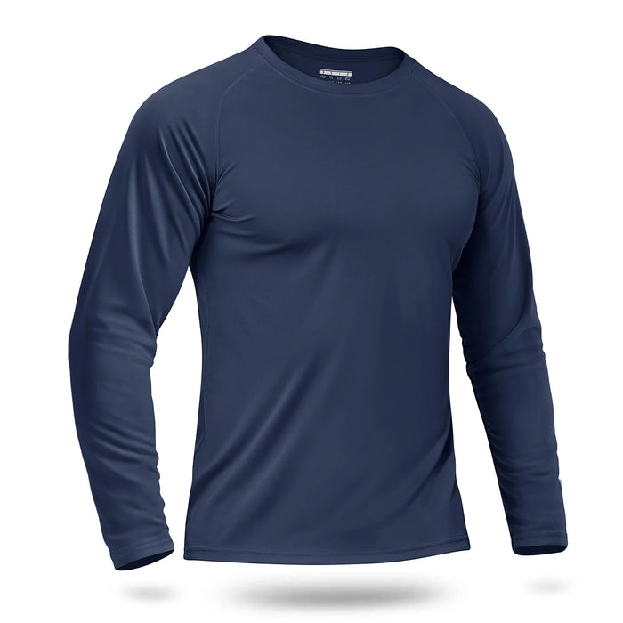 Custom LOGO Men's Sun Protection T-Shirt 145g Polyester Long Sleeve Sun Protection T-Shirt Bulk Wholesale