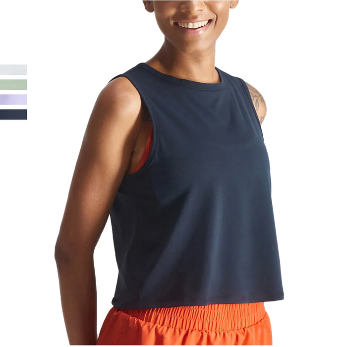Custom Logo Quick Dry Sleeveless T Shirt Athletic Yoga Vest  80/20 Nylon Spandex Loose Fit Cropped Quick Dry Solid Tank Logo Shirt