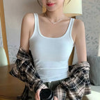 Customized Embroidery Silk Screen Print Breathable Gym Tank Spandex Cotton Knitted Customized Print High Vest Top