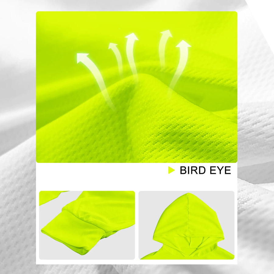 High-Visibility Birdseye Mesh Reflective Dry-Fit Safety Work T-Shirt
