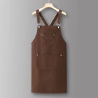 Adjustable Heavyweight Waxed Cotton Canvas Multi-Pocket Work Apron