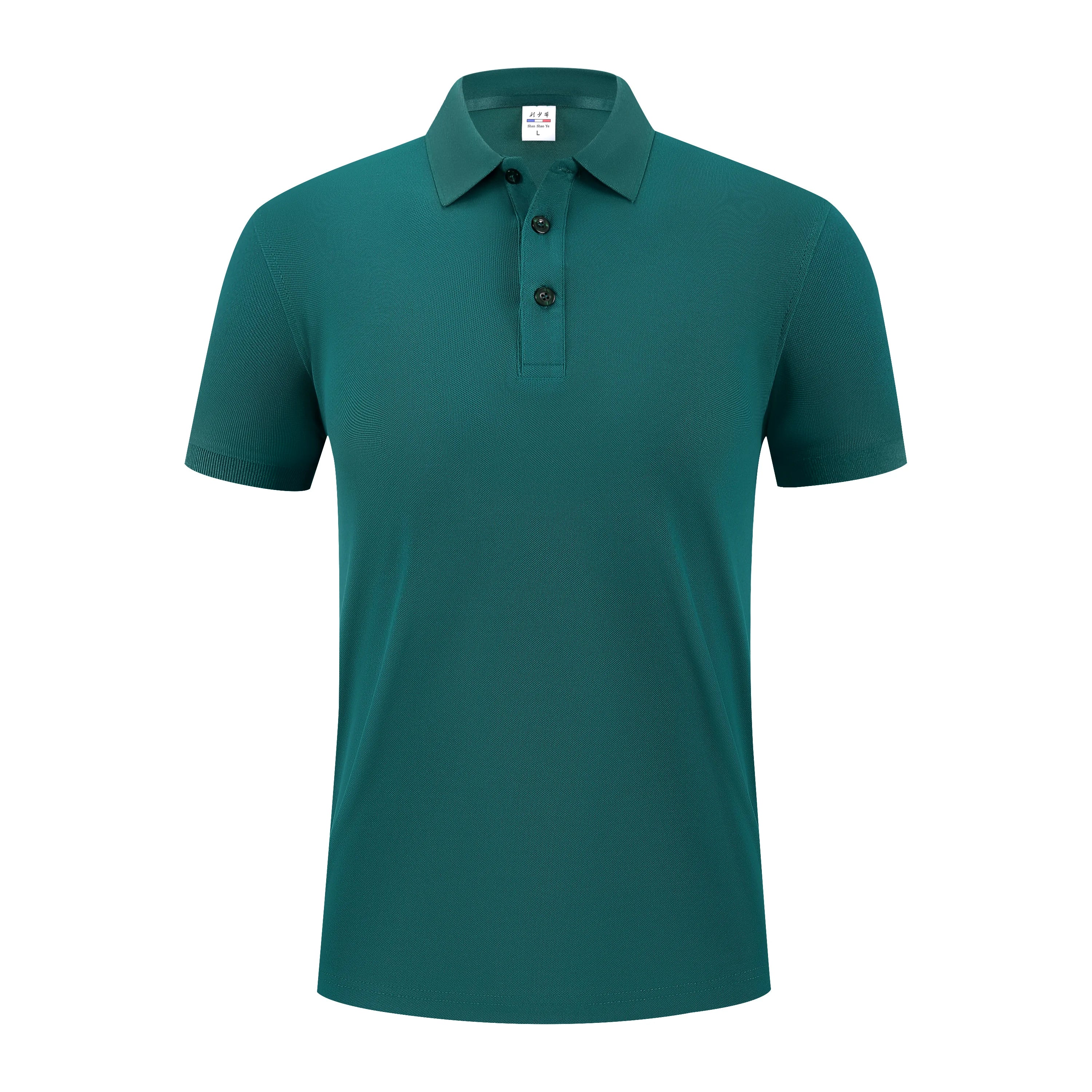 Customization Embroidery Logo 215Grams Knitted Polyester Embroidery Men Polo Shirt Work Uniform Clothes