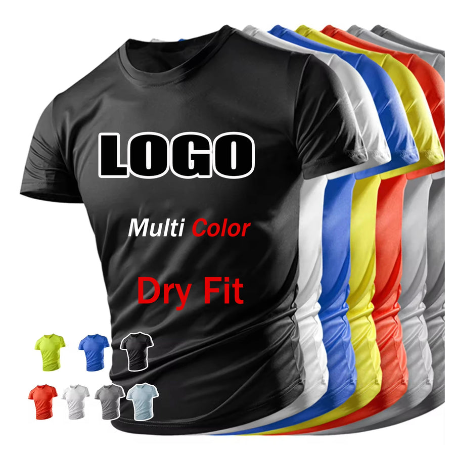 Polyester Quick-Dry Plain-Dyed Running T-Shirt