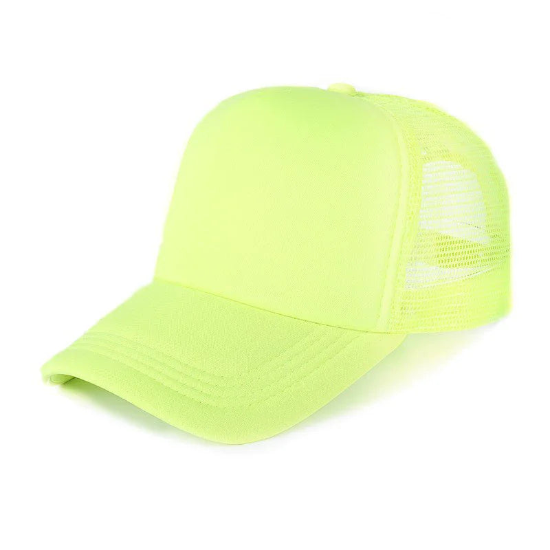 Custom Curved Brim 5 Panel Foam Trucker Cap | 100% Polyester Breathable Unisex Hat | Bulk OEM Wholesale