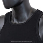 Polyester Cotton Waffle Knit Muscle Singlet | OEM Men Tank Top
