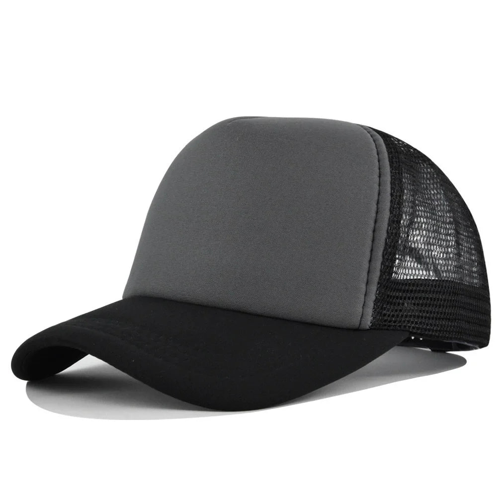 Custom Curved Brim 5 Panel Foam Trucker Cap | 100% Polyester Breathable Unisex Hat | Bulk OEM Wholesale