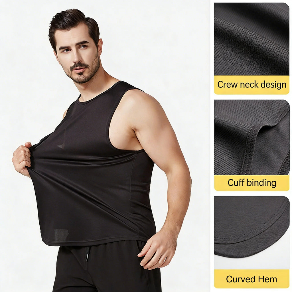 Custom Quick Sleeveless Training Top | Men's 100 Polyester Dry Workout Tank