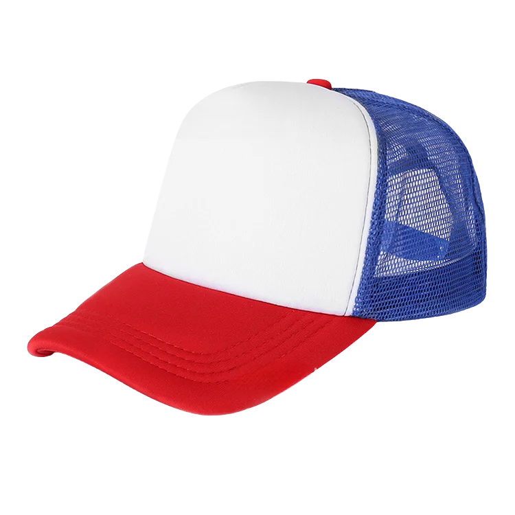 100 Polyester Oxford Five Panel Sublimation Blank Foam Trucker Hat | Wholesale Plain Mesh Caps
