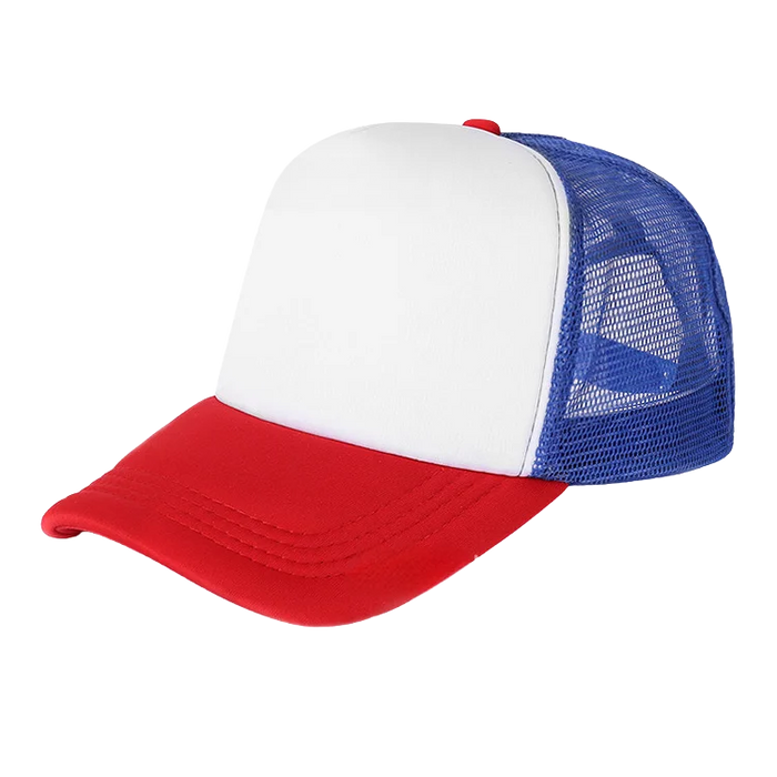 100 Polyester Oxford Five Panel Sublimation Blank Foam Trucker Hat | Wholesale Plain Mesh Caps