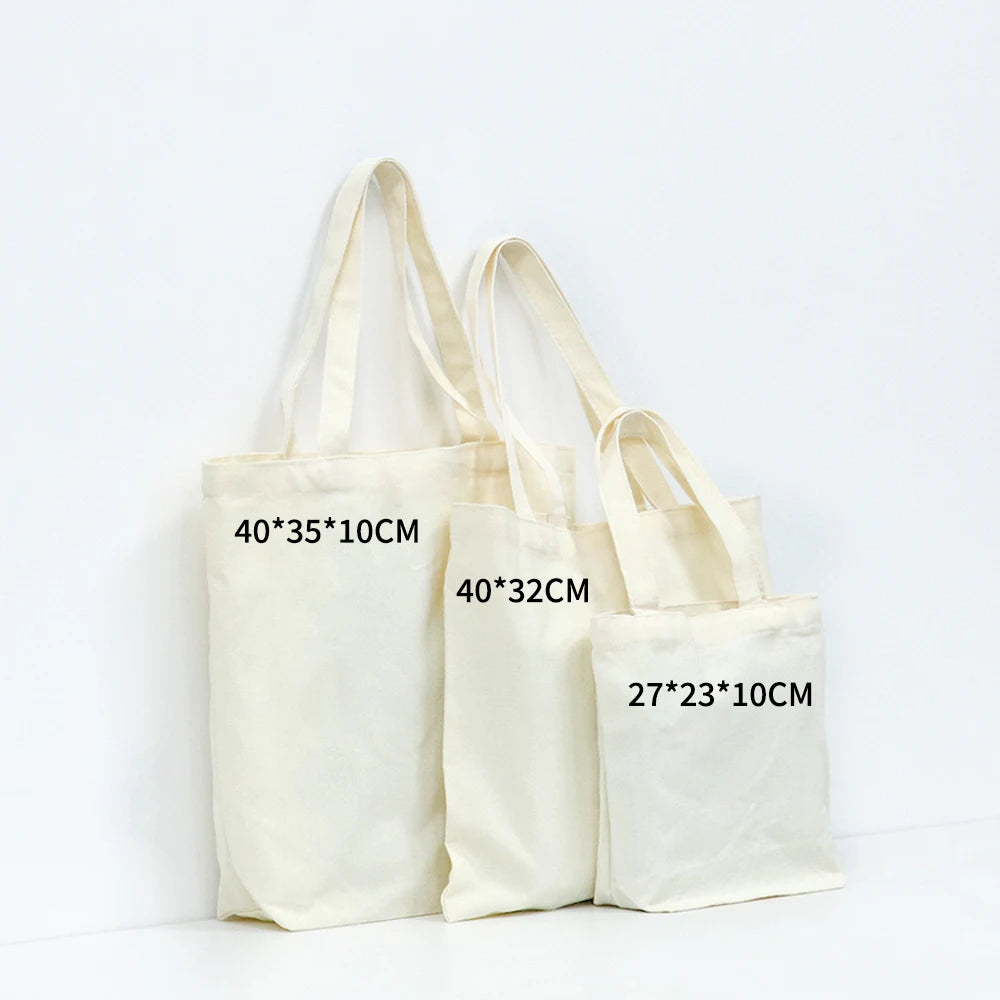 Cotton Canvas Customizable Shoulder Tote Bag