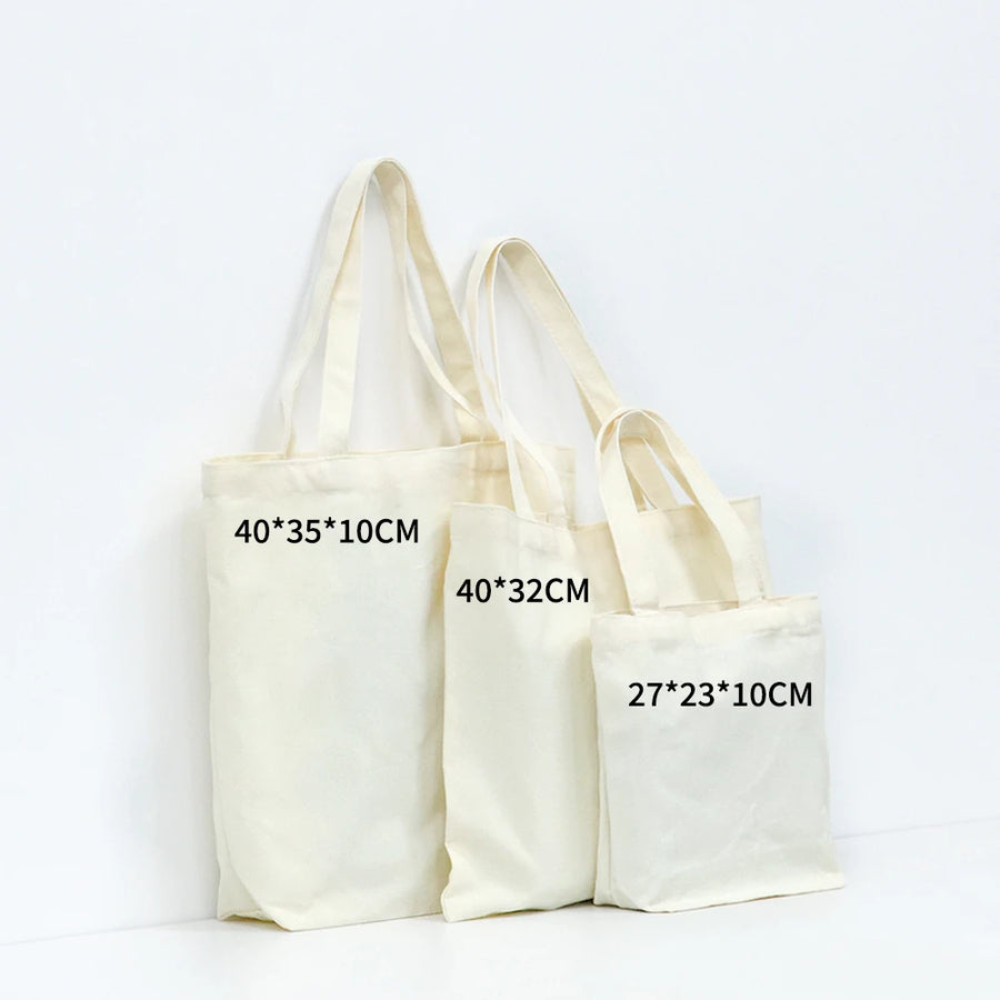 Cotton Canvas Customizable Shoulder Tote Bag