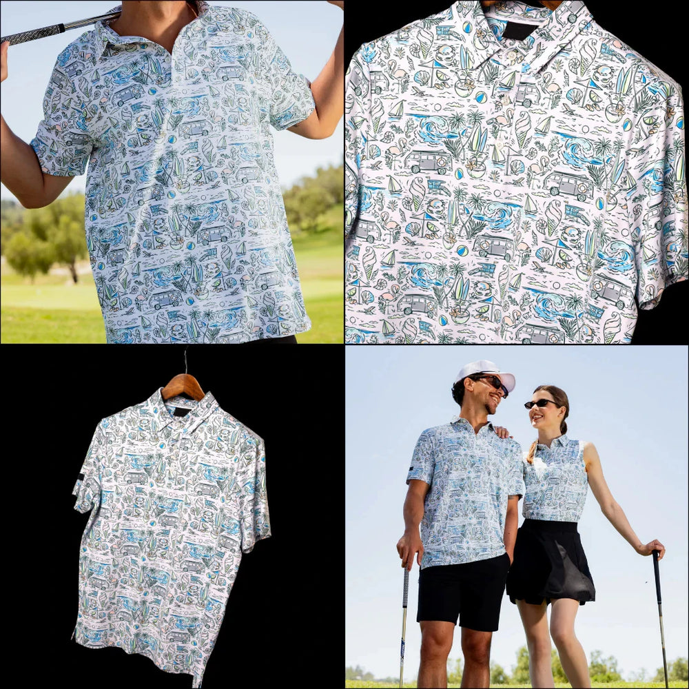 Custom Polyester Spandex Blade Collar Golf Polo Shirt   Factory Sourcing 88% Polyester 12% Spandex 160g Sublimation Custom Polo Shirt