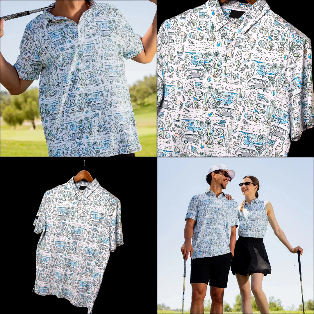 Custom Polyester Spandex Blade Collar Golf Polo Shirt   Factory Sourcing 88% Polyester 12% Spandex 160g Sublimation Custom Polo Shirt