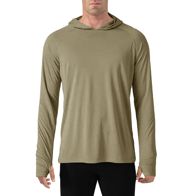 145g Knitted 100% Polyester Long Sleeve Fishing Shirt Men Rash Guard